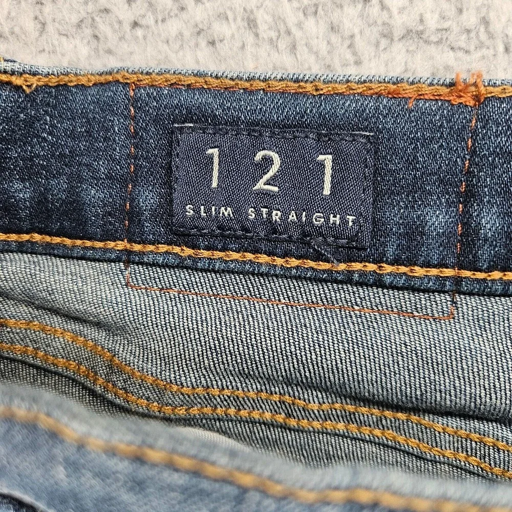 Lucky Brand Jeans Men Size 40x32 121 Slim‎ Straight Blue Denim Zip Fly Stretch